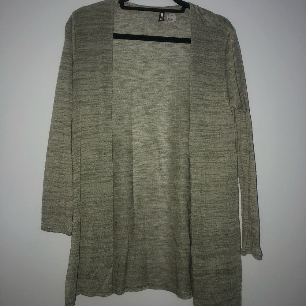 Army Green Divided Cardigan